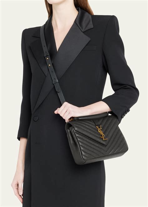 ysl monogram college beige|Saint Laurent College Medium Flap YSL Shoulder Bag in Quilted .